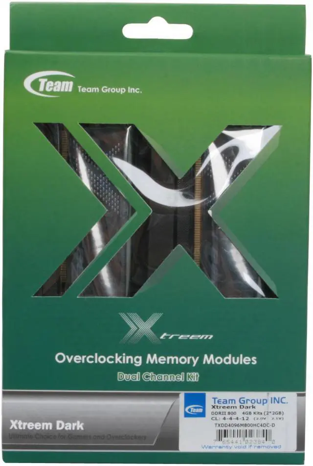 Alt view image 2 of 2 - Team 4GB (2 x 2GB) DDR2 800 (PC2 6400) Dual Channel Desktop Memory Model TXDD4096M800HC4DC-D
