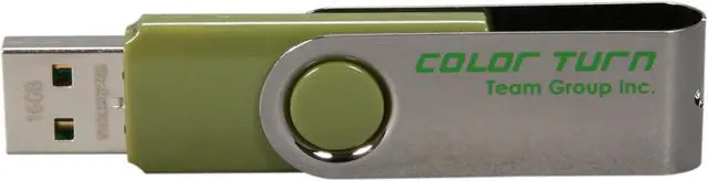 Alt view image 2 of 5 - Team Color Turn 16GB USB 2.0 Flash Drive (Green) TG016GE902G