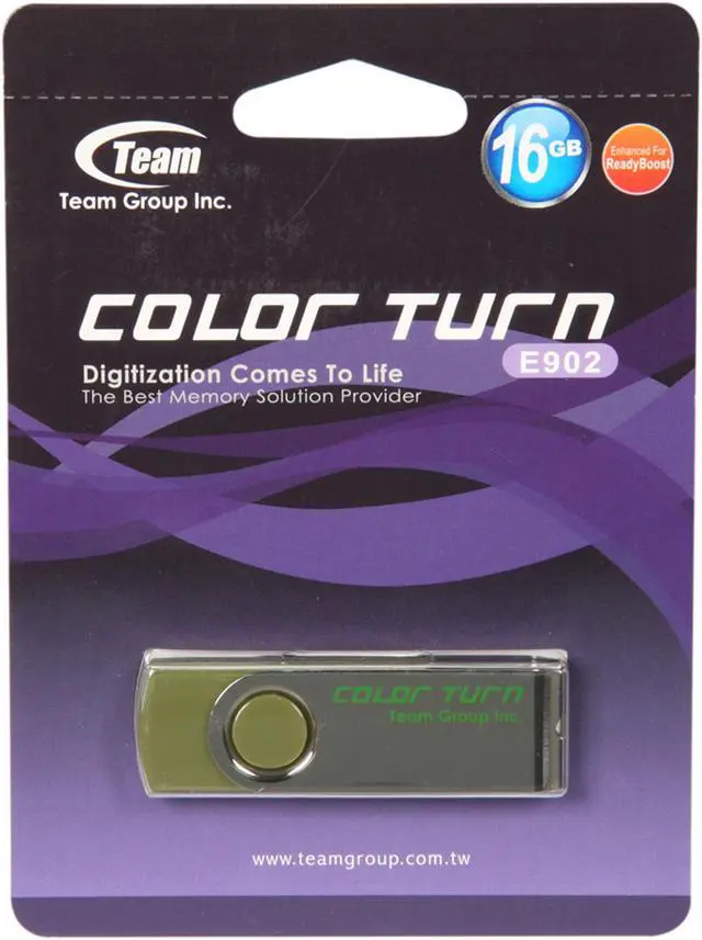 Alt view image 5 of 5 - Team Color Turn 16GB USB 2.0 Flash Drive (Green) TG016GE902G