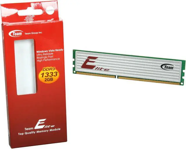 Alt view image 3 of 3 - Team 2GB DDR3 1333 (PC3 10600) Desktop Memory Model TED32048M1333HC9