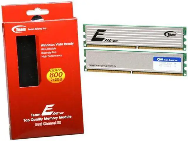 Alt view image 3 of 3 - Team 4GB (2 x 2GB) DDR2 800 (PC2 6400) Desktop Memory Model TEDD4096M800HC6DC