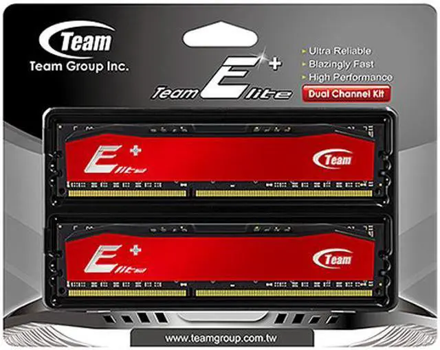 Alt view image 2 of 2 - Team Elite Plus 8GB (2 x 4GB) DDR3 1333 (PC3 10600) Desktop Memory Model TPRD38G1333HC9DC01