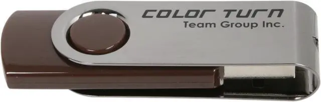 Alt view image 2 of 5 - Team Color Turn 32GB USB 2.0 Flash Drive (Brown) TG032GE902CX