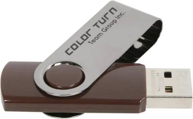 Alt view image 3 of 5 - Team Color Turn 32GB USB 2.0 Flash Drive (Brown) TG032GE902CX