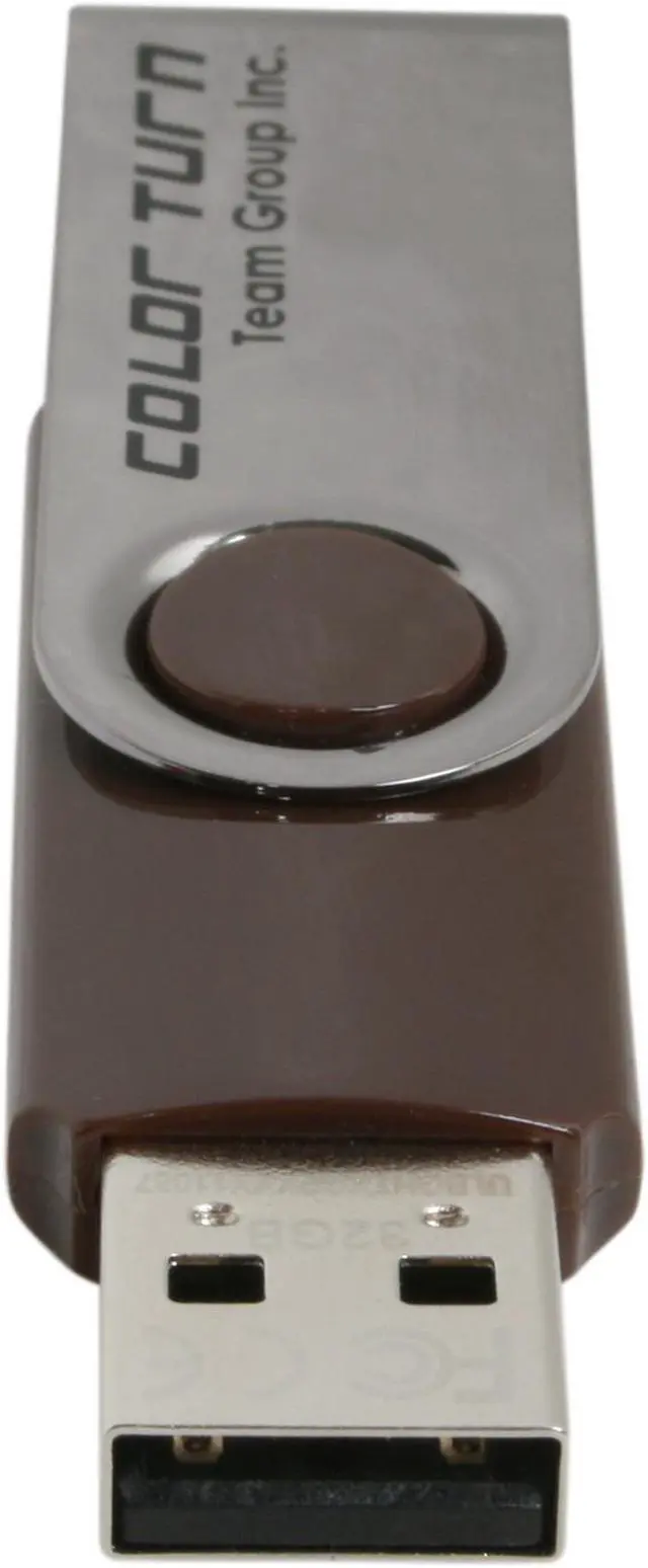 Alt view image 4 of 5 - Team Color Turn 32GB USB 2.0 Flash Drive (Brown) TG032GE902CX