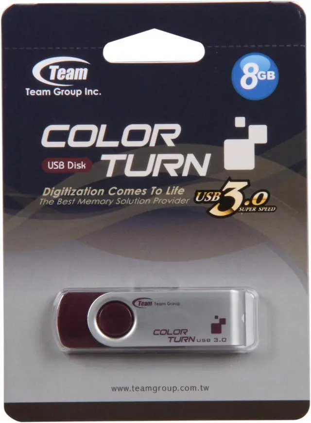 Alt view image 4 of 4 - Team Color Turn 8GB USB 3.0 Flash Drive (Purple) TG008GE902V3