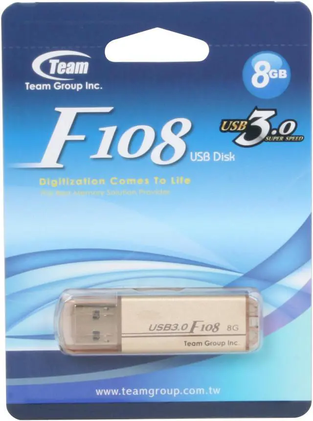 Alt view image 6 of 6 - Team F108 8GB USB 3.0 Flash Drive (Golden) TG008GF108N3