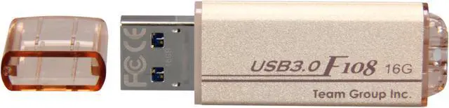 Alt view image 2 of 4 - Team F108 16GB USB 3.0 Flash Drive (Golden) TG016GF108N3