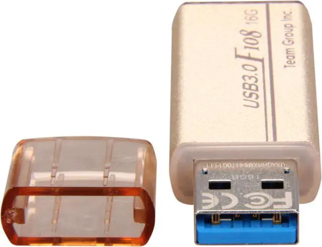 Alt view image 3 of 4 - Team F108 16GB USB 3.0 Flash Drive (Golden) TG016GF108N3