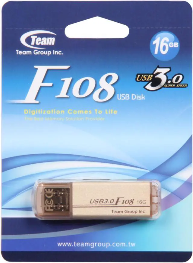 Alt view image 4 of 4 - Team F108 16GB USB 3.0 Flash Drive (Golden) TG016GF108N3
