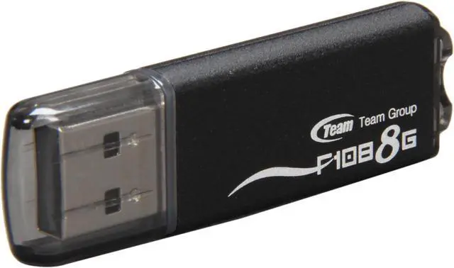 Main image of Team F108 8GB USB 2.0 Flash Drive (Black) TG008GF108BX