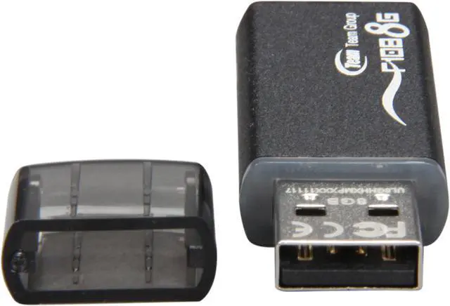 Alt view image 3 of 4 - Team F108 8GB USB 2.0 Flash Drive (Black) TG008GF108BX