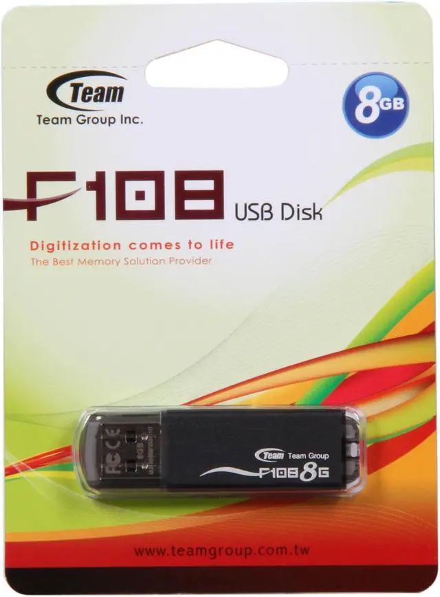 Alt view image 4 of 4 - Team F108 8GB USB 2.0 Flash Drive (Black) TG008GF108BX
