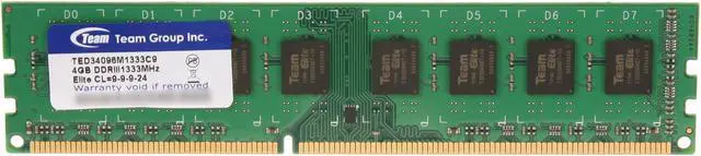 Main image of Team Elite 4GB DDR3 1333 (PC3 10600) Desktop Memory Model TED34096M1333C9