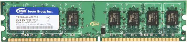 Main image of Team Elite 2GB DDR2 667 (PC2 5300) Desktop Memory Model TEDD2048M667C5