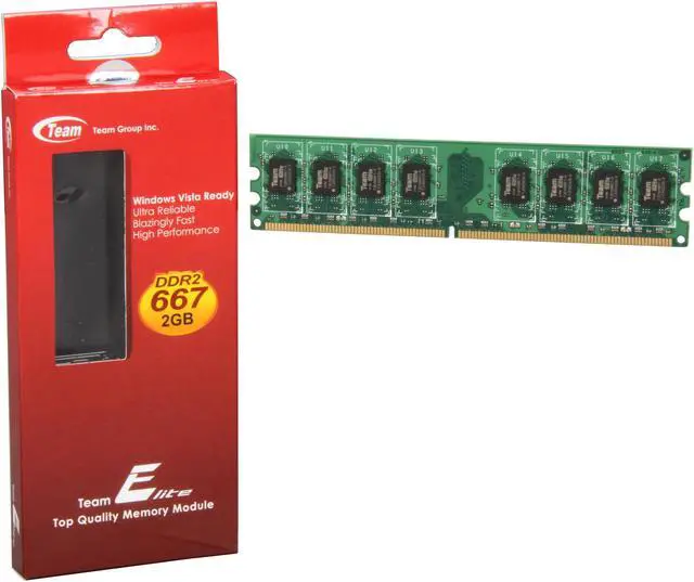 Alt view image 3 of 3 - Team Elite 2GB DDR2 667 (PC2 5300) Desktop Memory Model TEDD2048M667C5