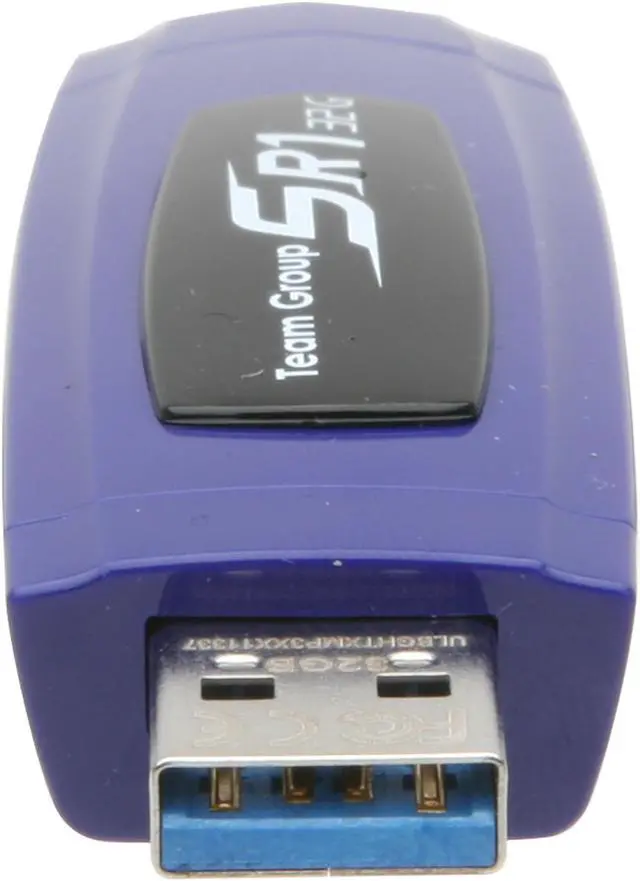 Alt view image 3 of 5 - Team SR1 32GB USB 3.0 Flash Drive (Blue) TG032GSR1XL3