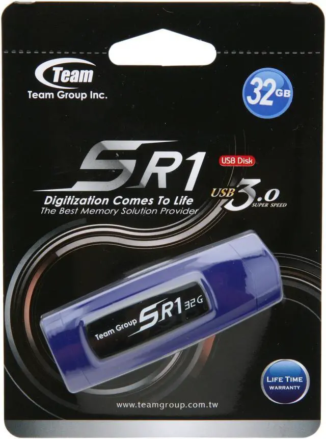 Alt view image 5 of 5 - Team SR1 32GB USB 3.0 Flash Drive (Blue) TG032GSR1XL3