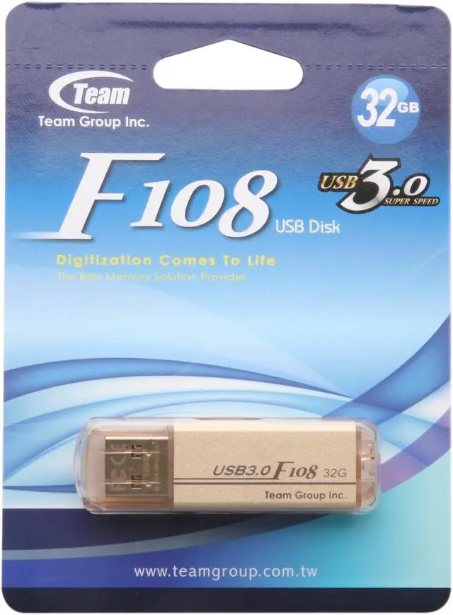 Alt view image 4 of 3 - Team F108 32GB USB 3.0 Flash Drive (Golden) TG032GF108N3