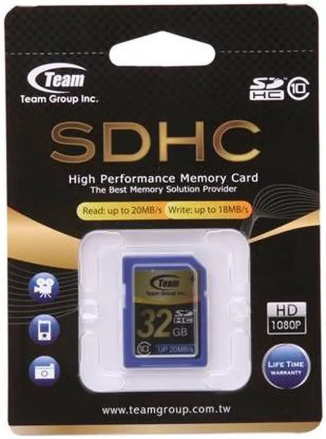 Alt view image 3 of 3 - Team 32GB Secure Digital High-Capacity (SDHC) Flash Card Model TG032G0SD28X
