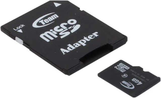 Alt view image 3 of 4 - Team 4GB microSDHC Flash Card Model TG004G0MC24A