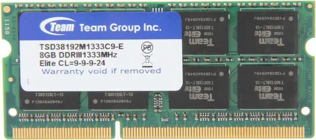Main image of Team 8GB 204-Pin DDR3 SO-DIMM DDR3 1333 Laptop Memory Model TSD38192M1333C9-E