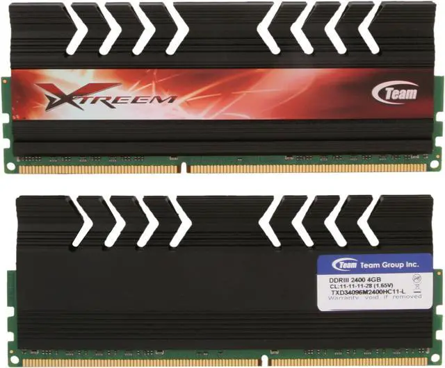 Alt view image 2 of 3 - Team 16GB (4 x 4GB) DDR3 2400 (PC3 19200) Desktop Memory Model TXD316G2400HC11QC-L