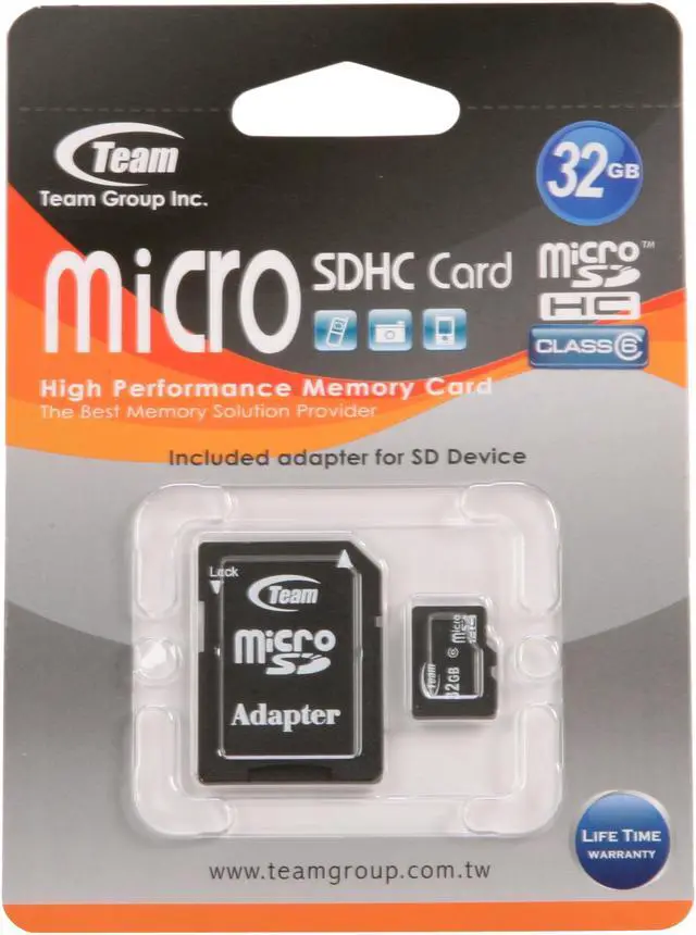 Alt view image 5 of 5 - Team 32GB microSDHC Flash Card with Adapter Model TG032G0MC26A
