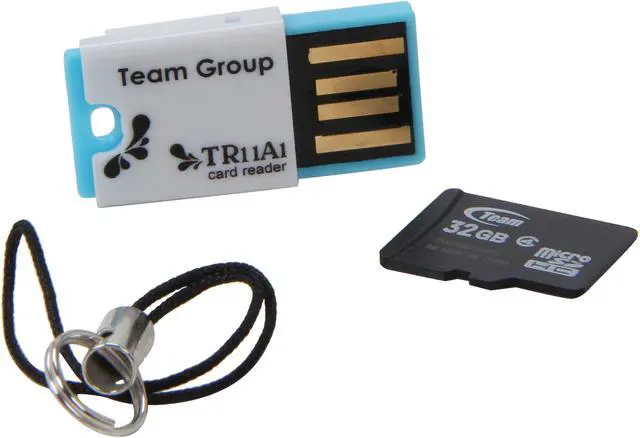 Alt view image 3 of 4 - Team 32GB microSDHC Flash Card w/ USB2.0 Micro SD Card Reader TR11A1 Model TG032G0MC24C