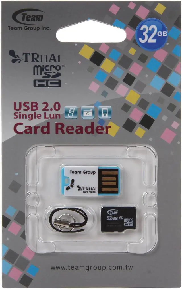 Alt view image 4 of 4 - Team 32GB microSDHC Flash Card w/ USB2.0 Micro SD Card Reader TR11A1 Model TG032G0MC24C