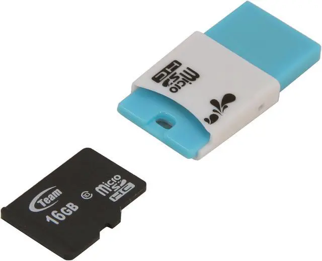 Alt view image 2 of 5 - Team 16GB microSDHC Flash Card w/ USB2.0 Micro SD Card Reader TR11A1 Model TG016G0MC28C