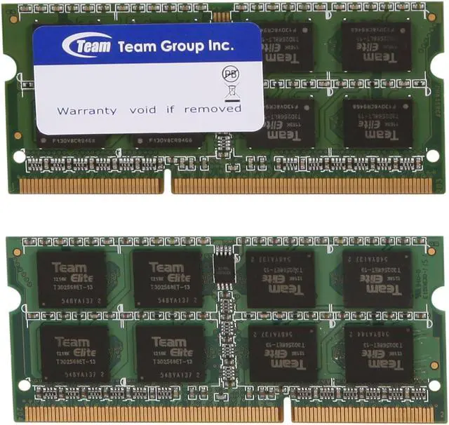 Alt view image 2 of 3 - Team 8GB (2 x 4GB) 204-Pin DDR3 SO-DIMM DDR3 1066 Laptop Memory Model TSD38192M1066C7DC-E