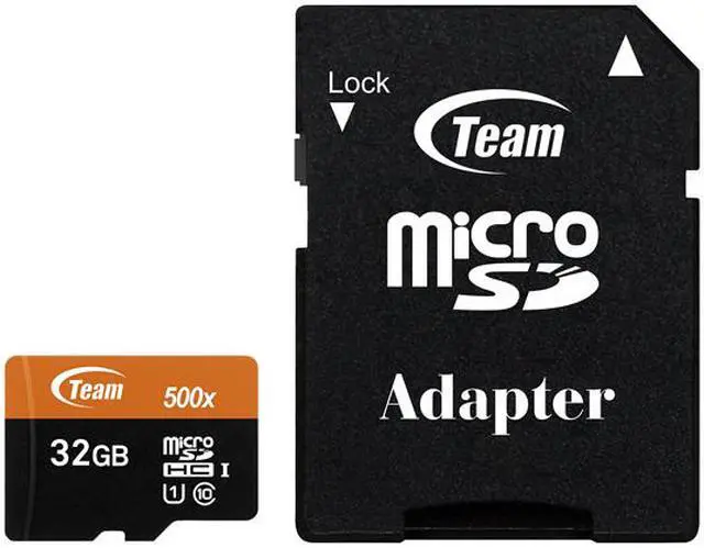 Alt view image 2 of 3 - Team 32GB microSDHC UHS-I/U1 Class 10 Memory Card with Adapter, Speed Up to 100MB/s (TUSDH32GUHS03)