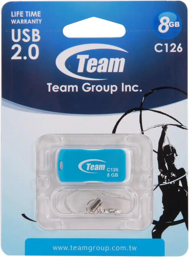 Alt view image 6 of 6 - Team C126 8GB Flash Drive TC1268GL01