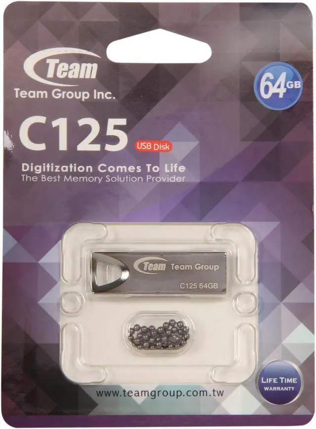 Alt view image 6 of 6 - Team C125 64GB USB 2.0 Flash Drive TC12564GB01