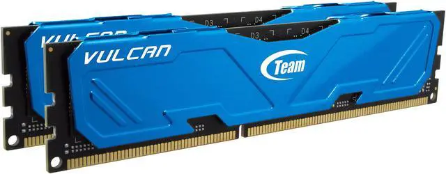 Alt view image 2 of 3 - Team Vulcan 8GB (2 x 4GB) DDR3 1600 (PC3 12800) Desktop Memory Model TLBED38G1600HC9DC01