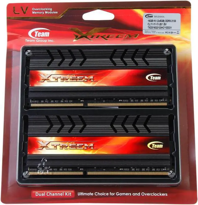 Alt view image 3 of 3 - Xtreem LV 16GB (2 x 8GB) DDR3 2133 (PC3 17000) Desktop Memory Model TXD316G2133HC11DC01
