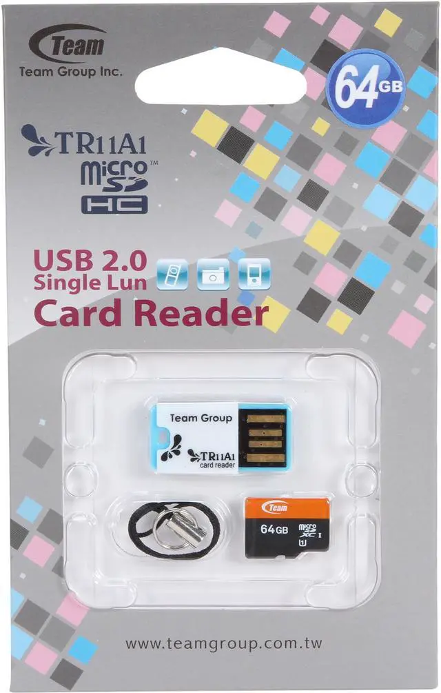 Alt view image 5 of 5 - Team Xtreem 64GB microSDXC Flash Card With Card Reader Model TUSDX64GUHS05