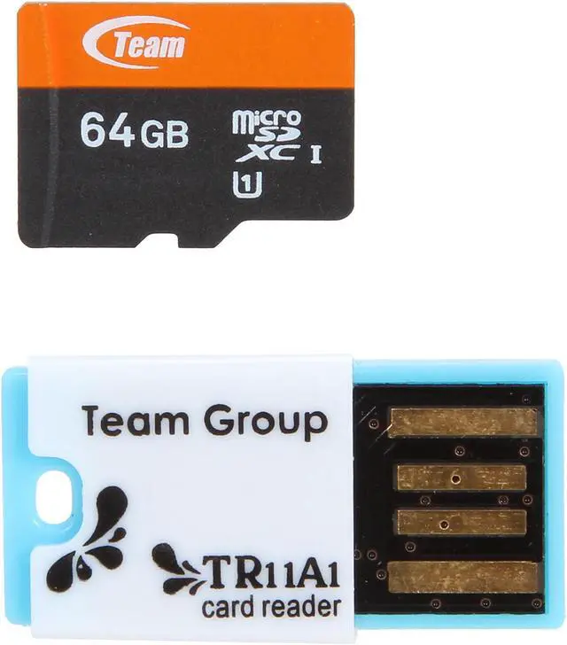Main image of Team Xtreem 64GB microSDXC Flash Card With Card Reader Model TUSDX64GUHS05
