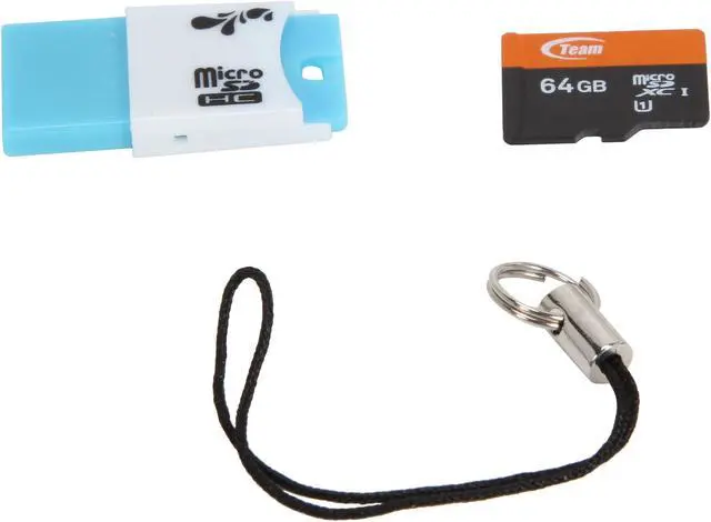 Alt view image 4 of 5 - Team Xtreem 64GB microSDXC Flash Card With Card Reader Model TUSDX64GUHS05