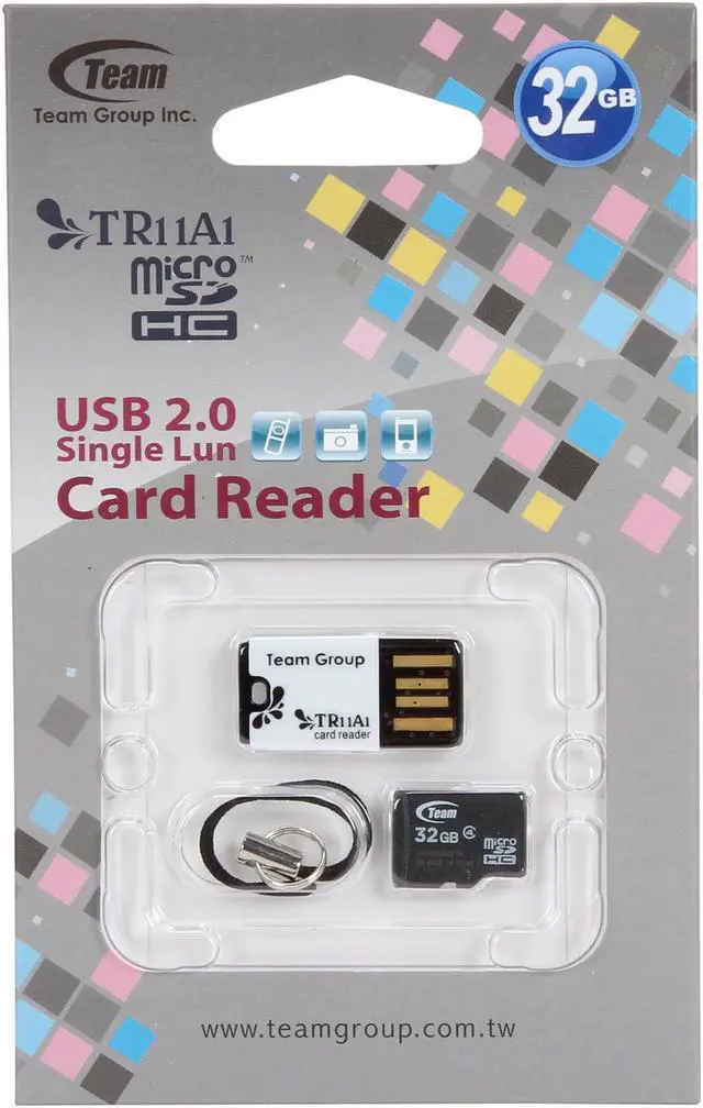 Alt view image 4 of 4 - Team 32GB microSDHC Flash Card With Card Reader Model TUSDH32GCL433