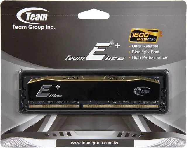 Alt view image 4 of 4 - Team Elite Plus 8GB DDR3 1600 (PC3 12800) Desktop Memory Model TPD38G1600HC1101