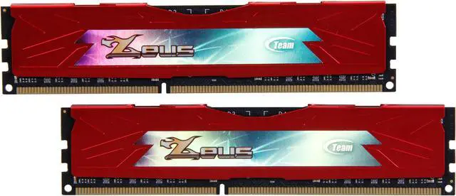 Main image of Team Zeus Red 8GB (2 x 4GB) DDR3 1600 (PC3 12800) Desktop Memory Model TZRD38G1600HC9DC01