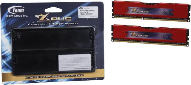 Alt view image 3 of 4 - Team Zeus Red 8GB (2 x 4GB) DDR3 1600 (PC3 12800) Desktop Memory Model TZRD38G1600HC9DC01