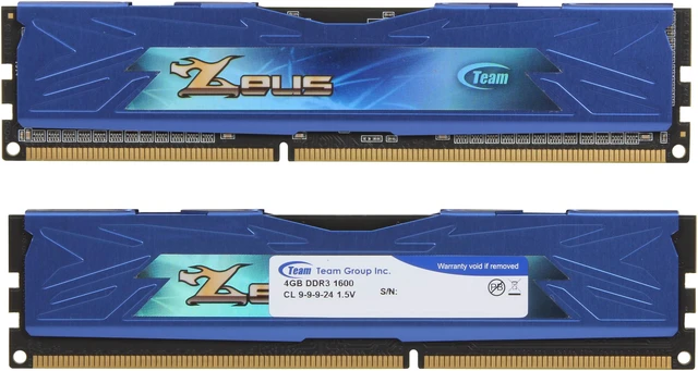 Alt view image 2 of 3 - Team Zeus Blue 8GB (2 x 4GB) DDR3 1600 (PC3 12800) Desktop Memory Model TZBD38G1600HC9DC01