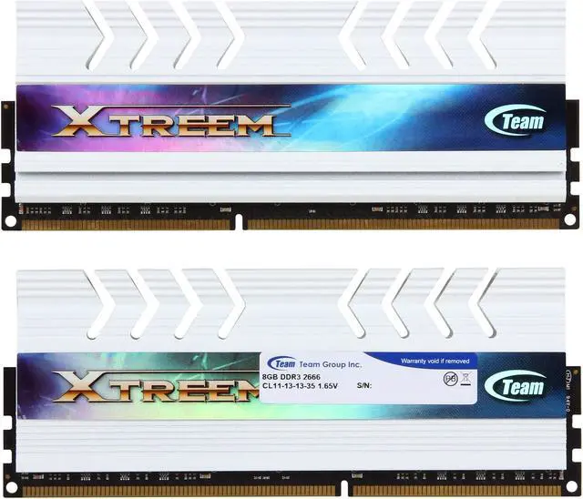 Alt view image 2 of 3 - Team Xtreem 16GB (2 x 8GB) DDR3 2666 (PC3 21300) Desktop Memory Model TXWD316G2666HC11CDC01