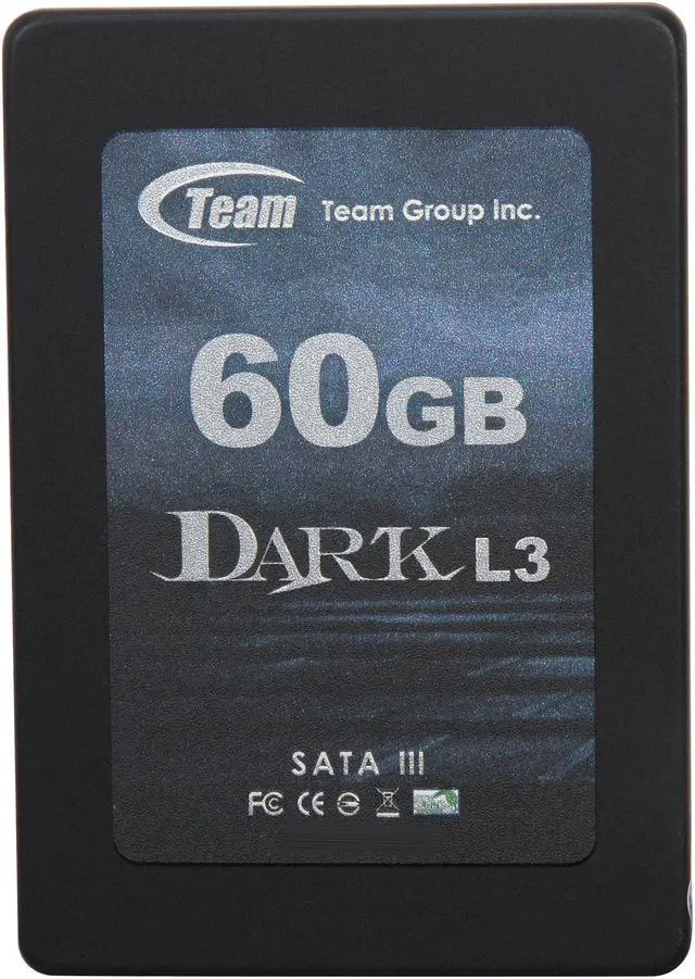 Alt view image 3 of 6 - Team Group DARK L3 2.5" 60GB SATA III Internal Solid State Drive (SSD) T253L3060GMC101
