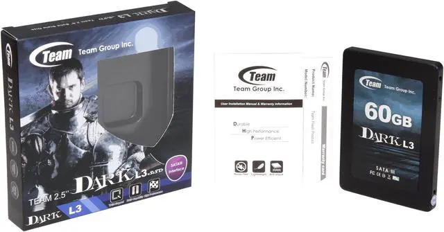 Alt view image 6 of 6 - Team Group DARK L3 2.5" 60GB SATA III Internal Solid State Drive (SSD) T253L3060GMC101