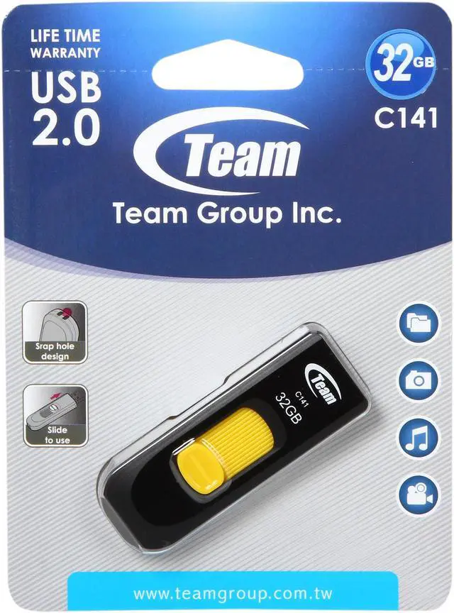 Alt view image 5 of 5 - Team C141 32GB USB Flash Drive TC14132GY01