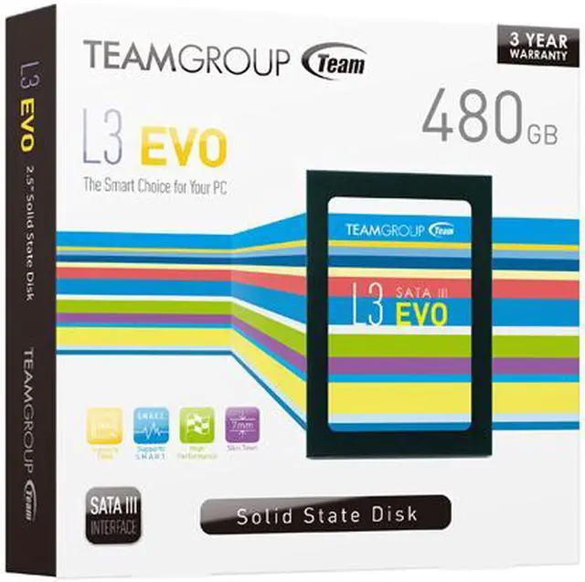 Alt view image 3 of 3 - Team Group L3 EVO 2.5" 480GB SATA III TLC Internal Solid State Drive (SSD) T253LE480GTC101